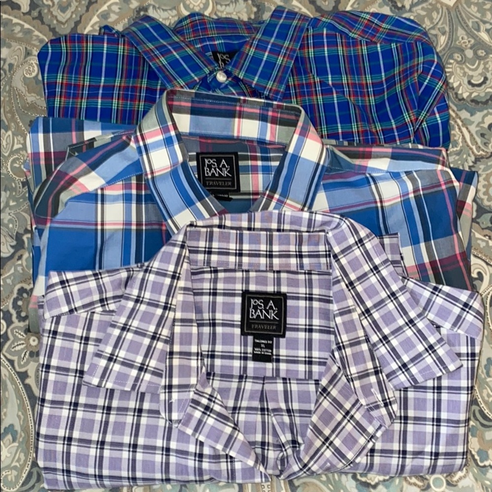 Jos Bank Long Sleeved Button Downs (Lot of 3!)